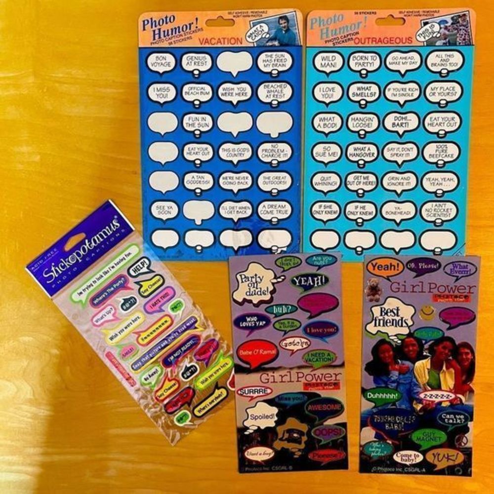 Stickers, 5 packages of NEW stickers for scrapebook, photo album or Art project